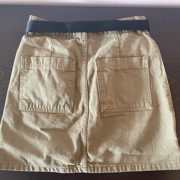 Topshop Army Green Jean Skirt - Picture 2 of 3